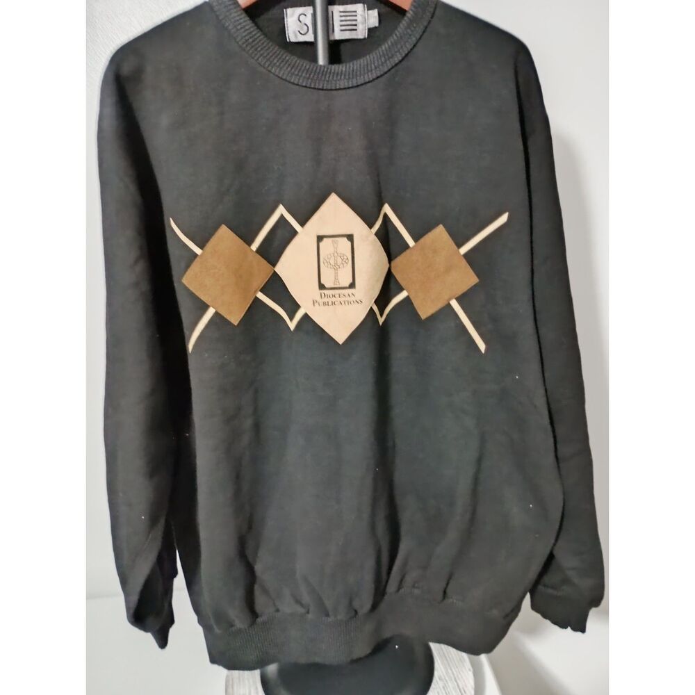 SDI:  Black Crewneck Pullover with Logo "Diocesan Publications", Men Size XXL/3